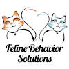 Feline Behavior Solutions logo, featuring an orange and blue cat