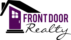 Front Door Realty logo with a purple and black house graphic